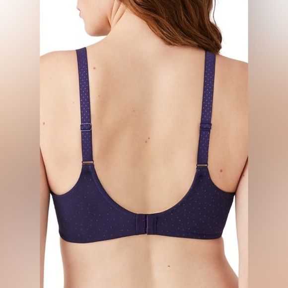 Wacoal Back Appeal Smoothing Underwire Bra Eclipse Blue Unlined Size 34DD - Picture 2 of 5